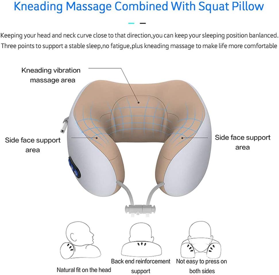 U-Shape Travel Pillow Neck Cervical Massager.